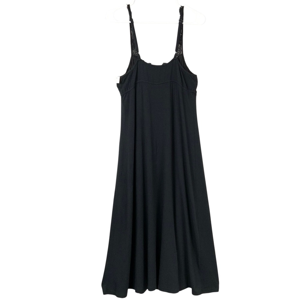 Oscar de la Renta Pink Label Black Nightgown L Pullover Scoop Sleeveless Lace - Picture 5 of 8